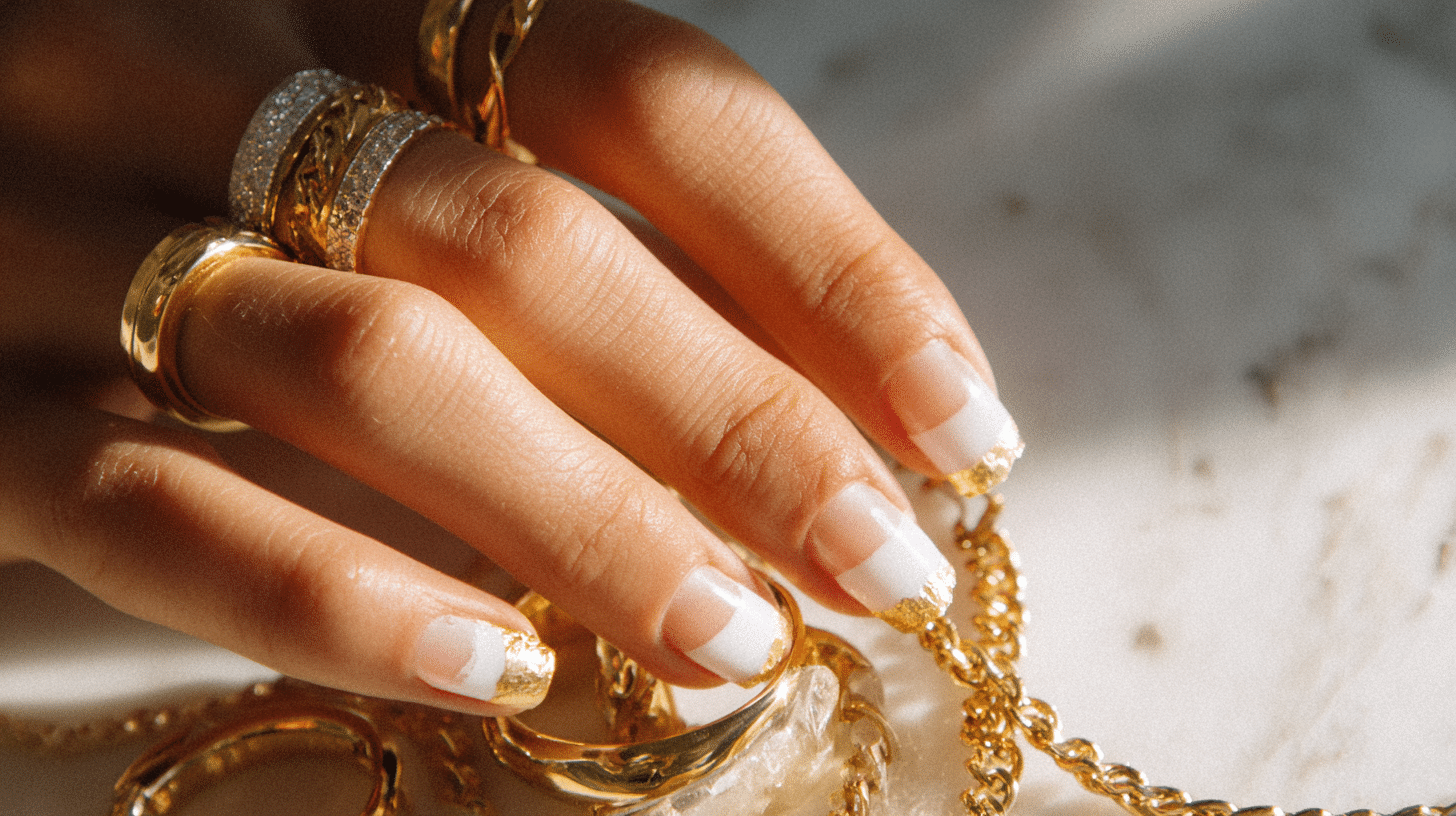 gold accent tips